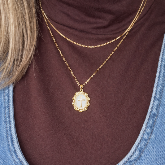 Daily Bread Necklace Set: 18k Gold Filled (can be worn separately) Simply Korena