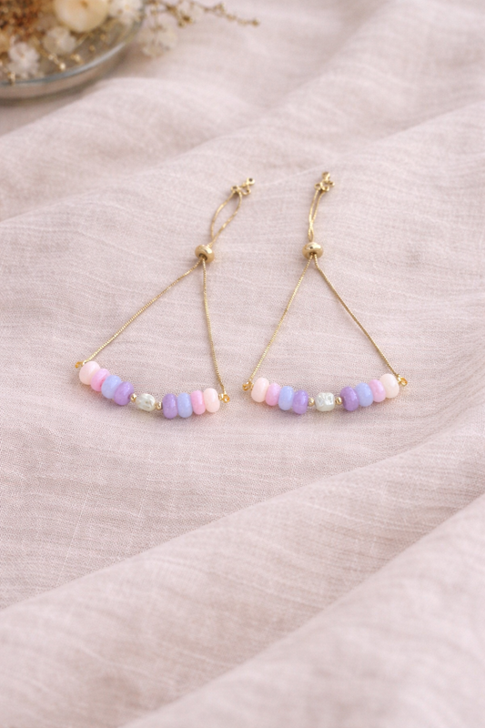 Adjustable Gemstone & Pearl Bracelet Simply Korena