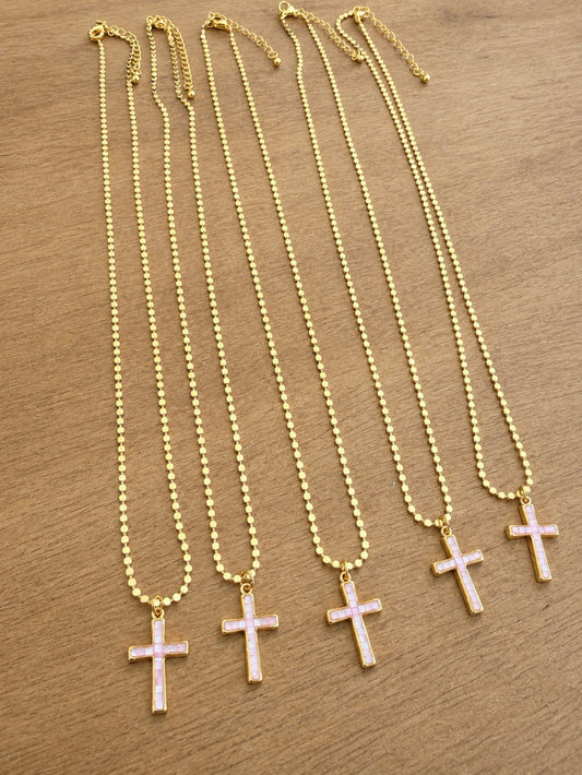 Mother Of Pearl Gold Filled Cross Simply Korena