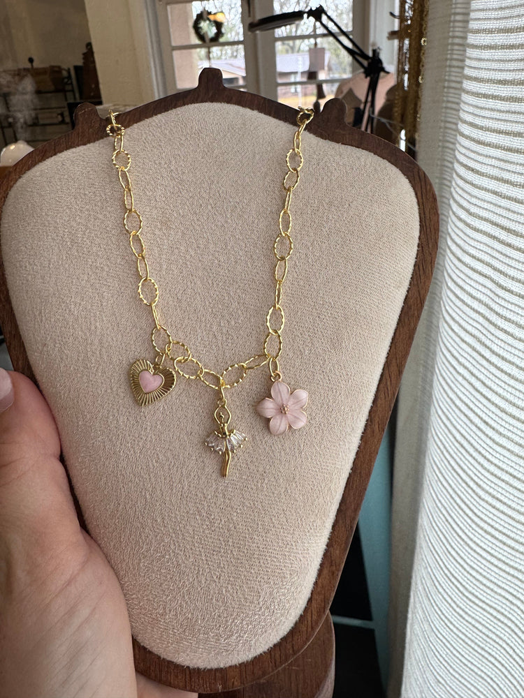 Girls Ballerina Charm Necklace Simply Korena