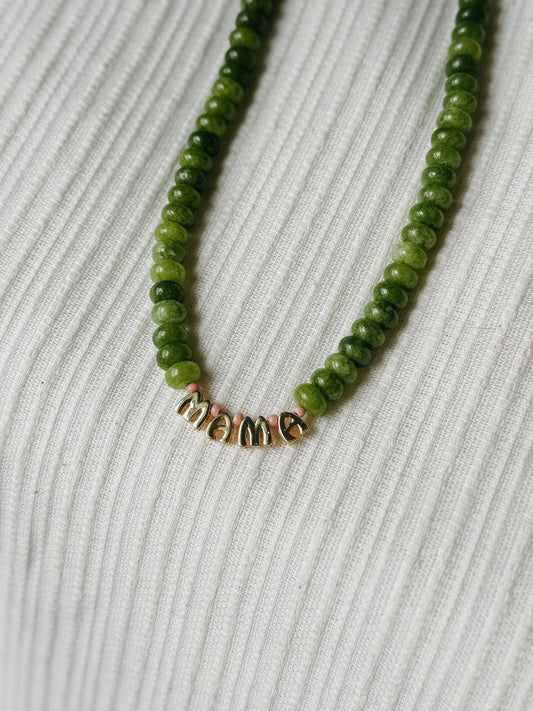 Green Mama Gemstone Necklace Simply Korena