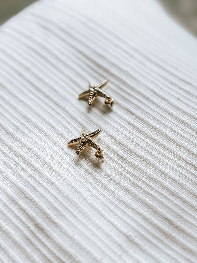 Gold Starfish Studs Simply Korena