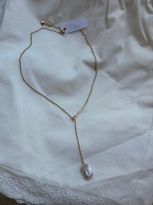 Lariat Pearl Drop Necklace Simply Korena