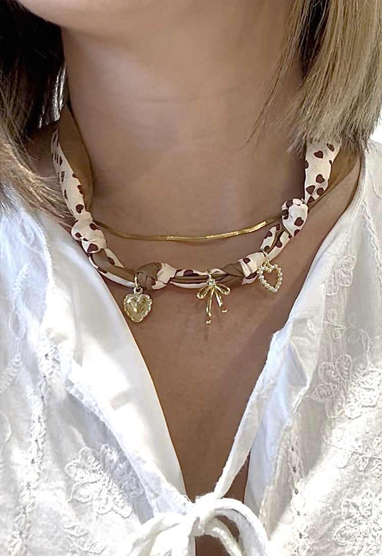 Heart at Rest Scarf Necklace Simply Korena