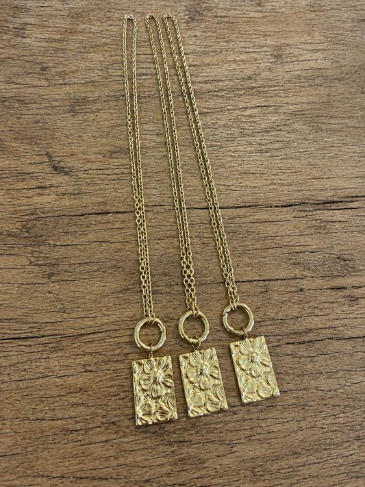 Hammered Wildflower Necklace Simply Korena