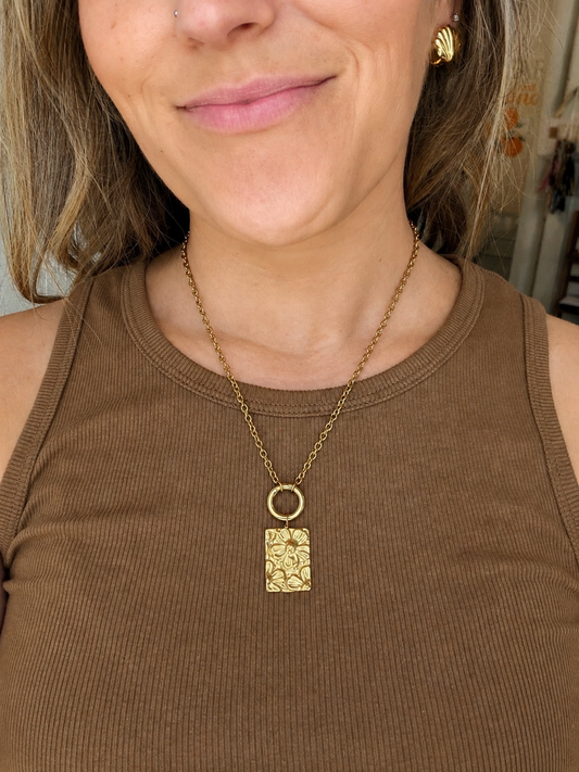 Hammered Wildflower Necklace Simply Korena