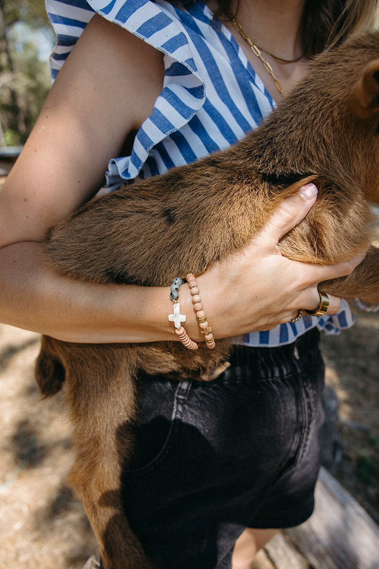 Rosewood Diffuser Cross Bracelet – A Gentle Reminder of Faith & Peace Simply Korena