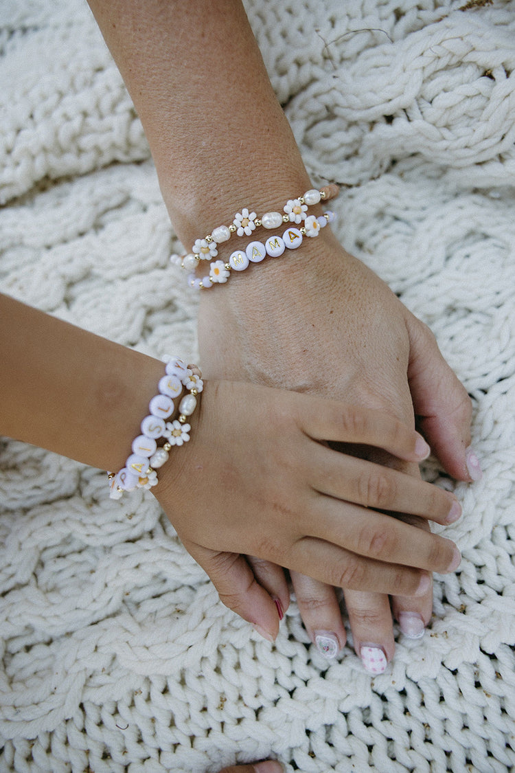 Personalized Daisy Mommy and Me Bracelet Set Simply Korena