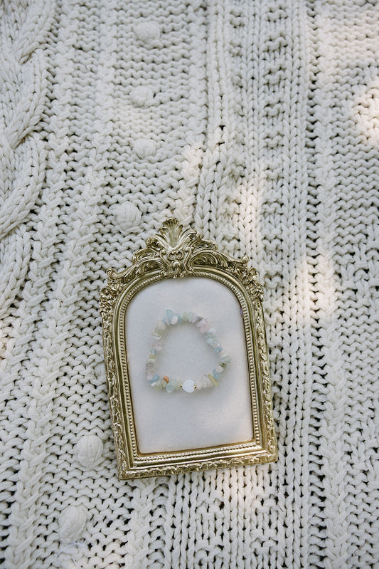 Morganite Mommy and Me Heart Bracelet Set Simply Korena