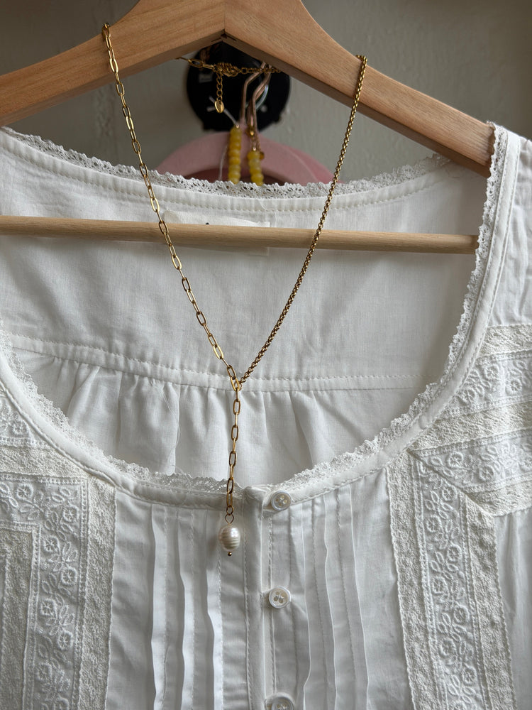 Pearl Lariat Necklace Simply Korena