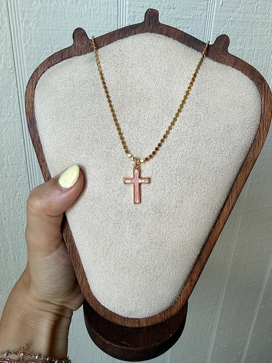 Mother Of Pearl Gold Filled Cross Simply Korena