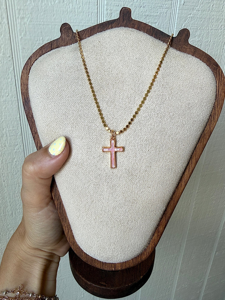 Mother Of Pearl Gold Filled Cross Simply Korena