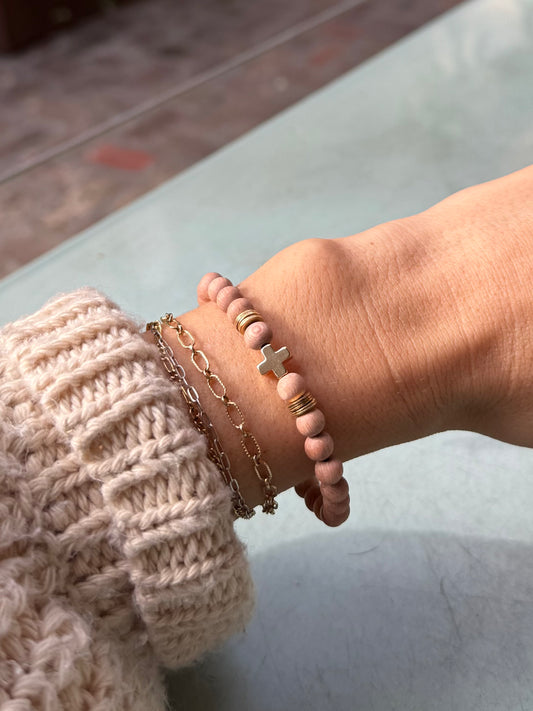 Rosewood Diffuser Cross Bracelet – A Gentle Reminder of Faith & Peace Simply Korena