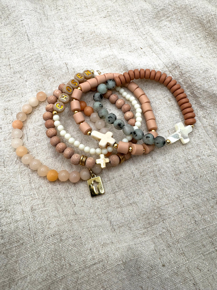 Foundation – Chunky Ceramic Cross Bracelet | Handmade Faith Jewelry Simply Korena