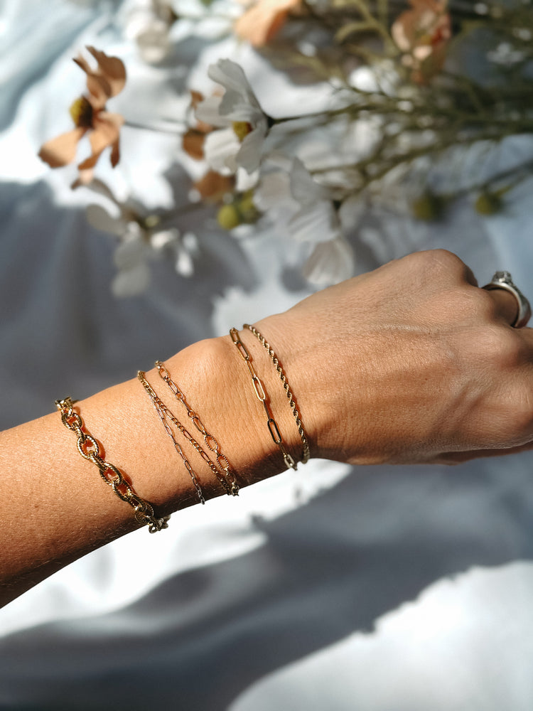 Chunky Chain Bracelet – Adjustable Gold or Silver Statement Piece Simply Korena