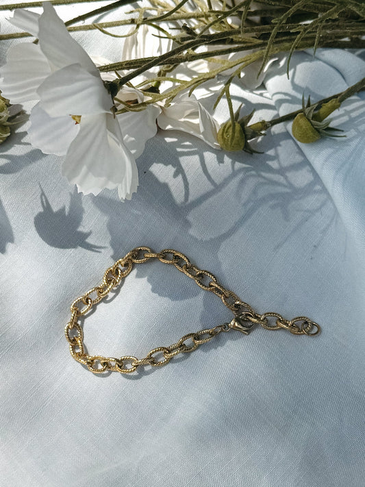 Chunky Chain Bracelet – Adjustable Gold or Silver Statement Piece Simply Korena