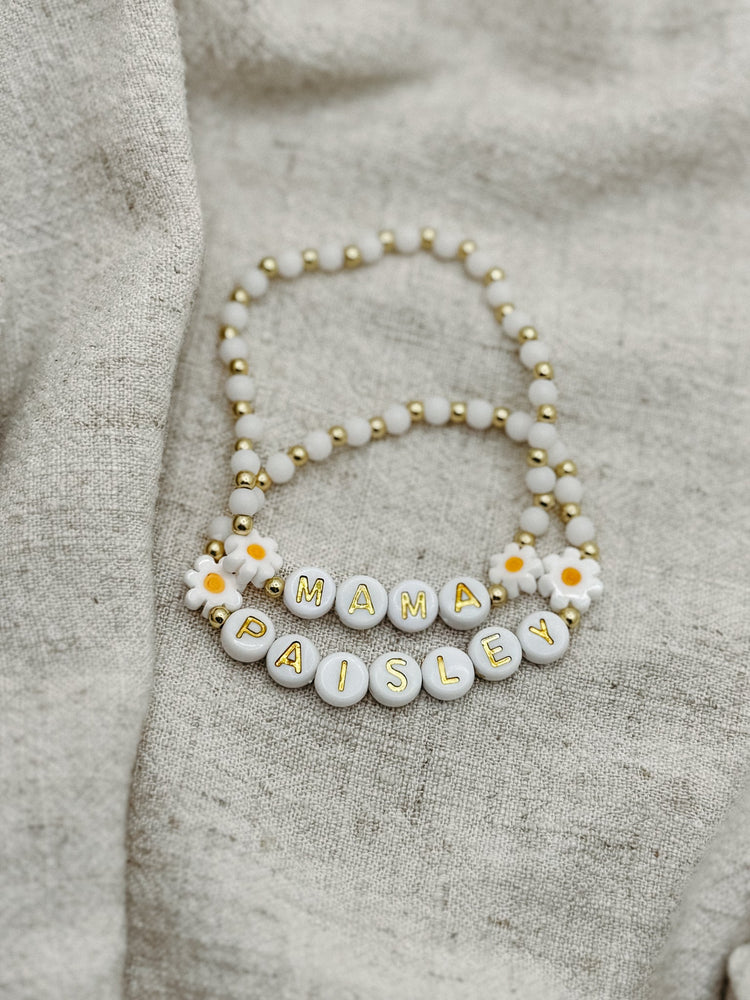 Personalized Daisy Mommy and Me Bracelet Set Simply Korena
