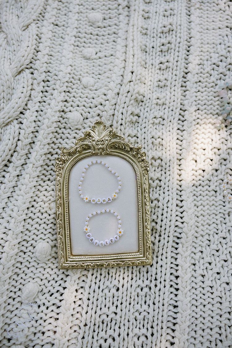 Personalized Daisy Mommy and Me Bracelet Set Simply Korena