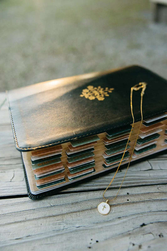 Haven White Coin Cross Necklace – Tarnish-Free 18" Dainty Rope Chain