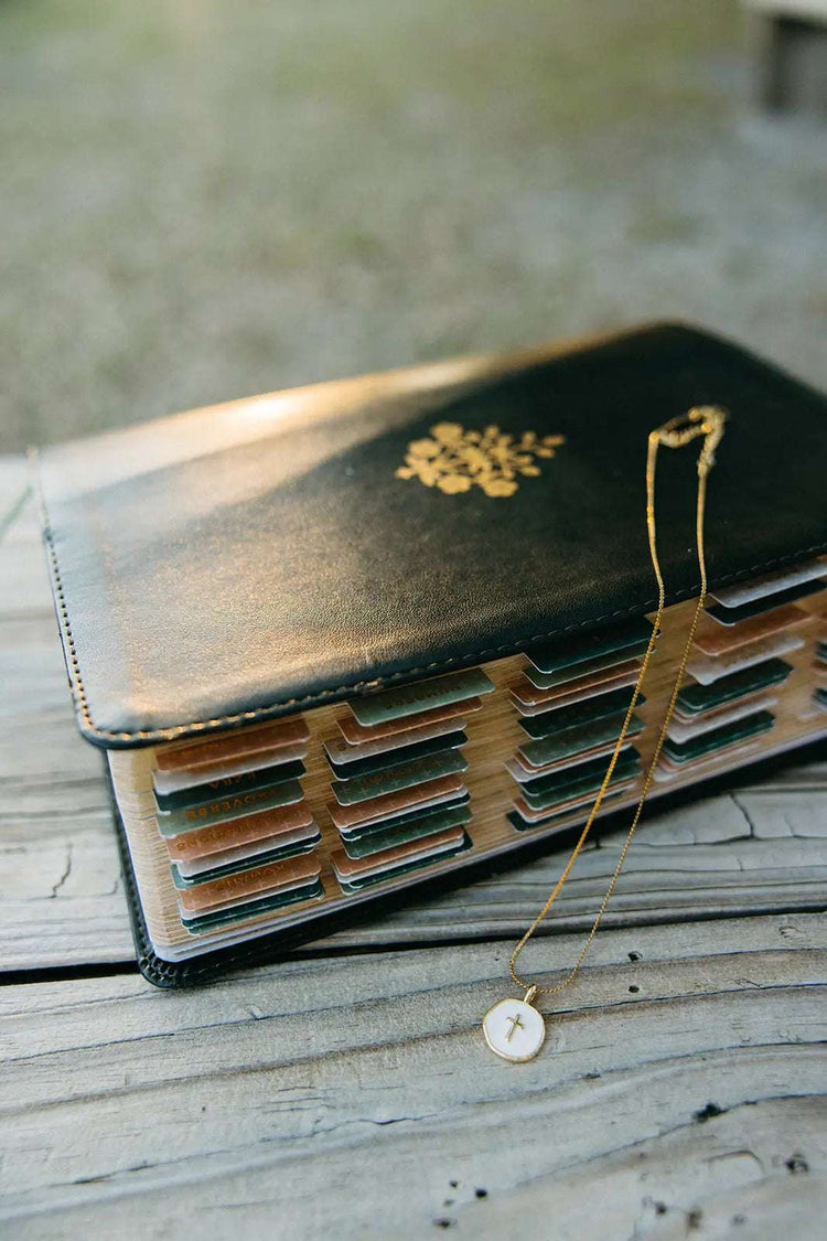 Haven White Coin Cross Necklace – Tarnish-Free 18" Dainty Rope Chain