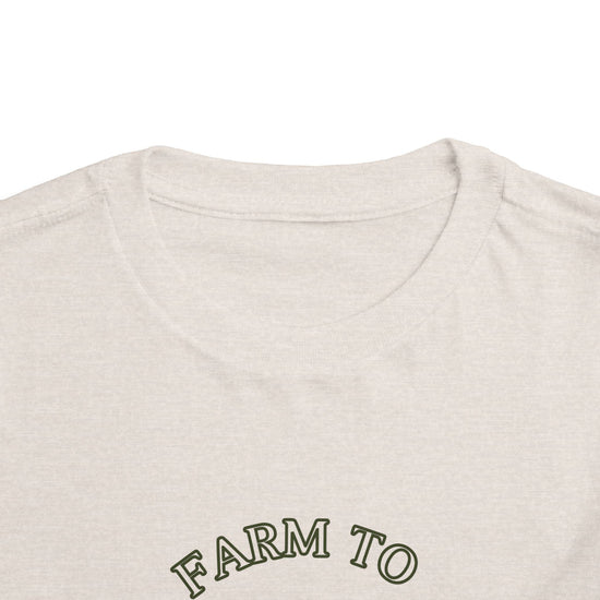 Farm to Tummy Toddler Tee – Homestead Life Shirt for Crunchy Kids Printify