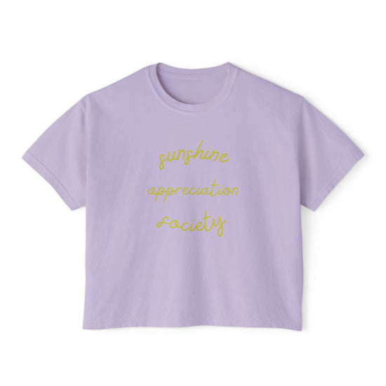 Sunshine Appreciation Society Shirt Sun Lover Gift Summer time tee spring graphic tee perfect shirt for sunny days ahead Printify