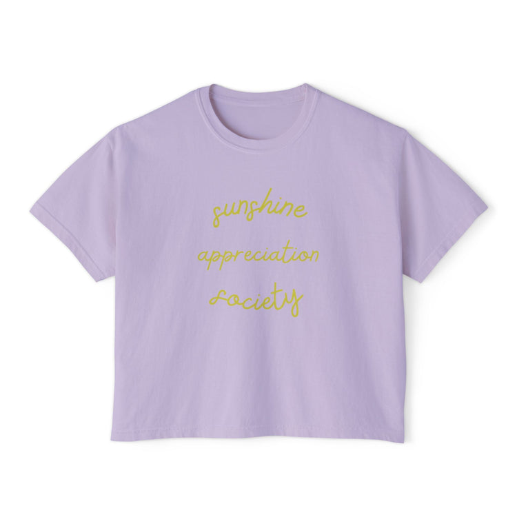 Sunshine Appreciation Society Shirt Sun Lover Gift Summer time tee spring graphic tee perfect shirt for sunny days ahead Printify