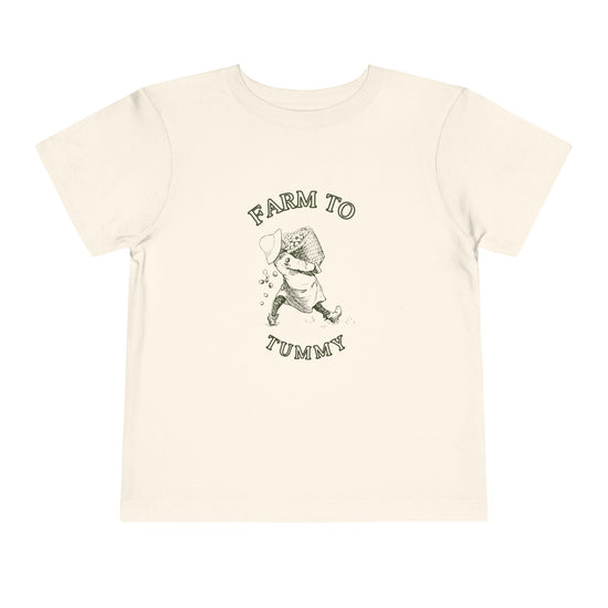Farm to Tummy Toddler Tee – Homestead Life Shirt for Crunchy Kids Printify