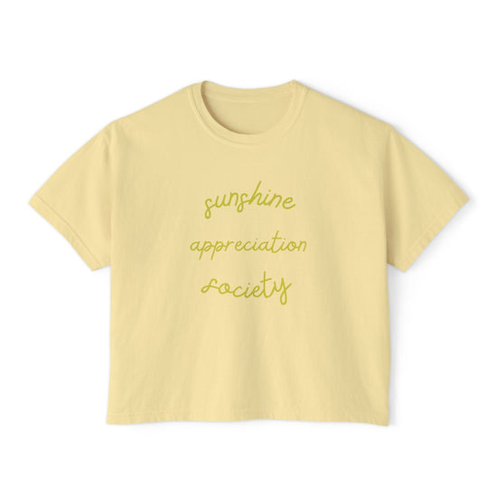Sunshine Appreciation Society Shirt Sun Lover Gift Summer time tee spring graphic tee perfect shirt for sunny days ahead Printify