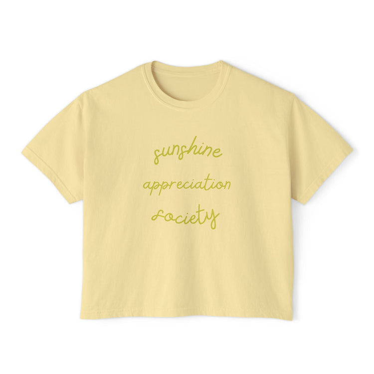 Sunshine Appreciation Society Shirt Sun Lover Gift Summer time tee spring graphic tee perfect shirt for sunny days ahead Printify