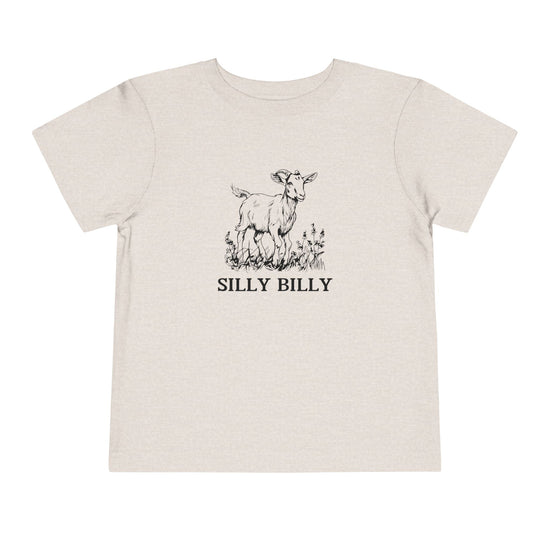 Silly Billy Toddler Tee – Funny Goat Shirt for Farm Boys & Crunchy Kids Printify