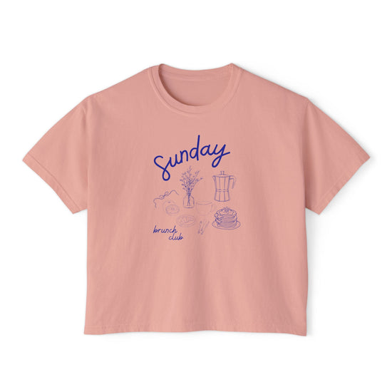 Sunday Brunch Club shirt girls girl I'm literally just a girl saturday morning spring cotton shirt coffee club tee Printify