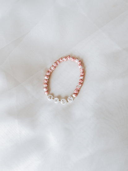 Woman Of God Pearl Word Bracelet Simply Korena
