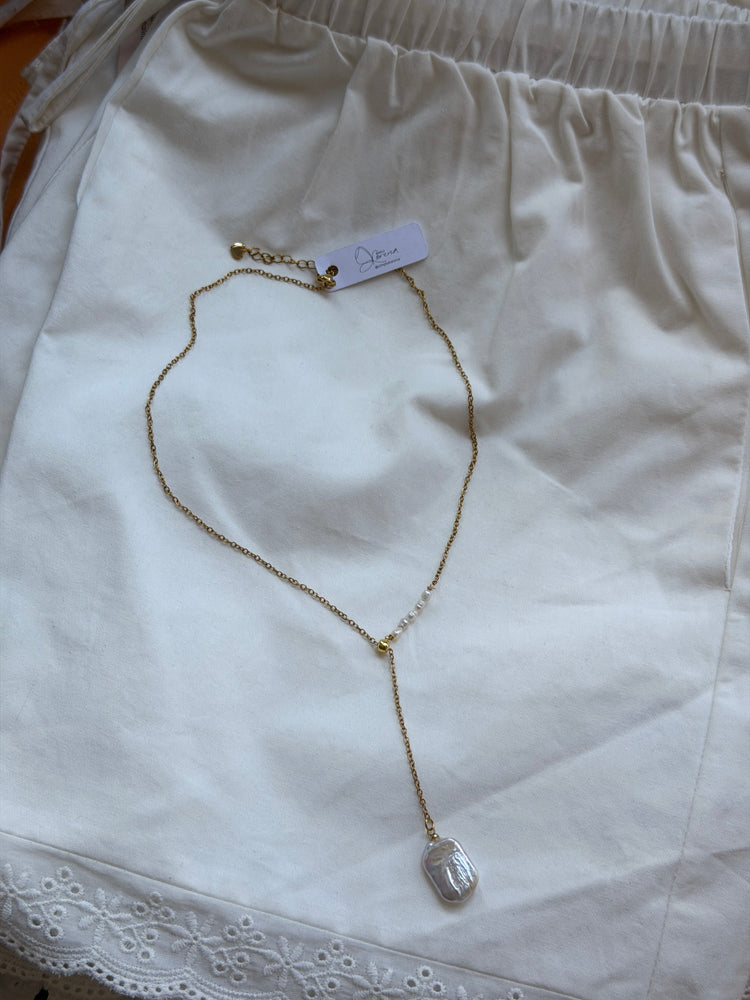 Lariat Pearl Drop Necklace Simply Korena
