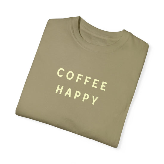 Coffee Happy Tee – Minimalist Coffee Lover Comfort Colors Shirt Printify