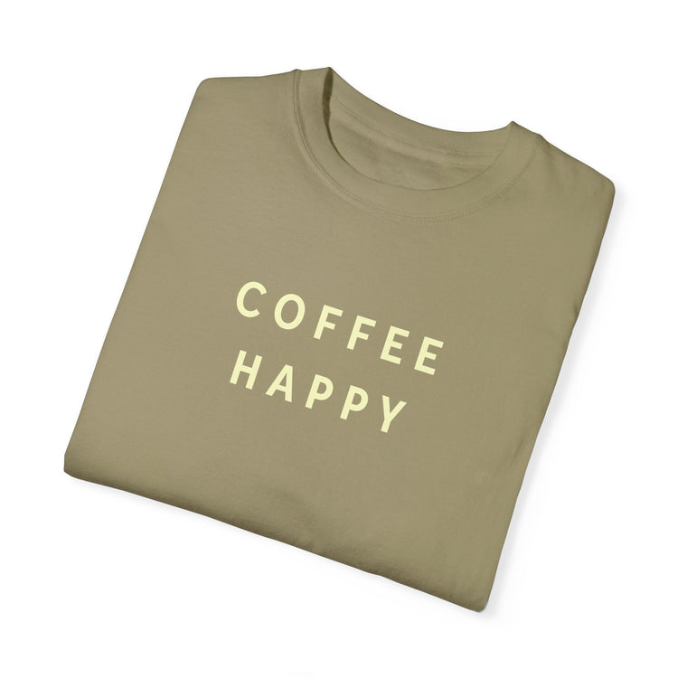 Coffee Happy Tee – Minimalist Coffee Lover Comfort Colors Shirt Printify