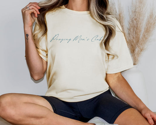 Praying Moms Club Tee – Comfort Colors® Christian Mom Shirt Printify