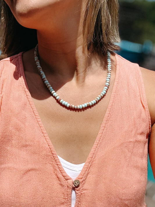 By The Sea Gemstone Necklace Simply Korena