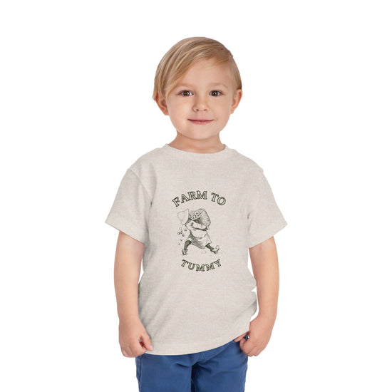 Farm to Tummy Toddler Tee – Homestead Life Shirt for Crunchy Kids Printify