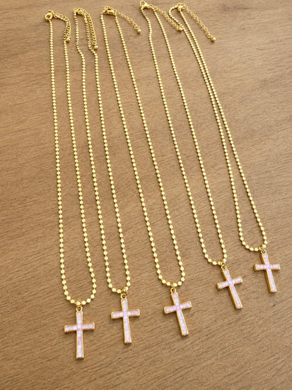 Mother Of Pearl Gold Filled Cross Simply Korena