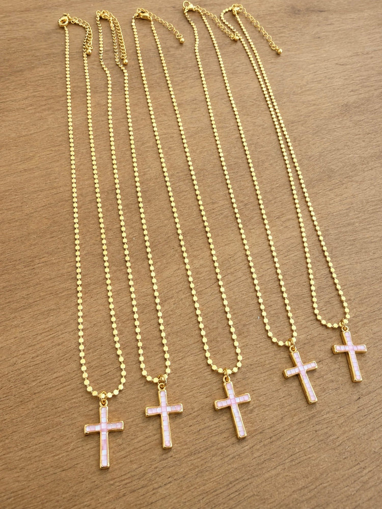 Mother Of Pearl Gold Filled Cross Simply Korena