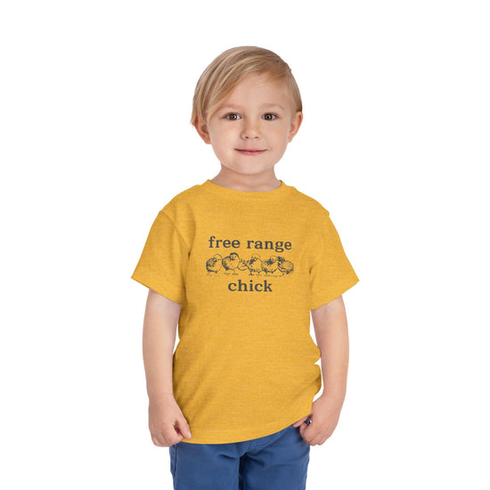 Free Range Kid Tee – Toddler Chicken Lover Shirt | Homestead Chick Vibes Printify