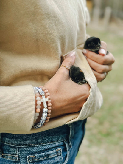 Grace & Serenity Pink Aventurine Beaded Bracelet with Gold Cross Charm