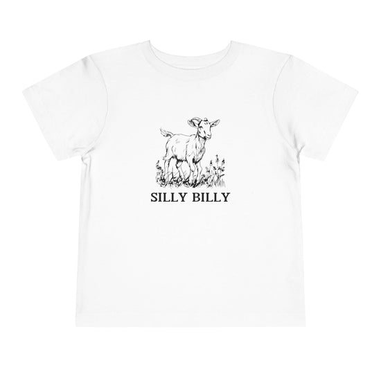 Silly Billy Toddler Tee – Funny Goat Shirt for Farm Boys & Crunchy Kids Printify