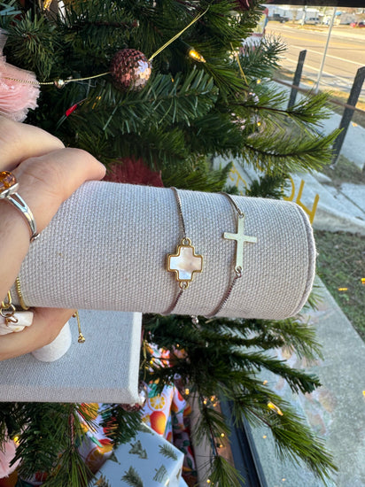 Two Tone Cross Bracelets Simply Korena