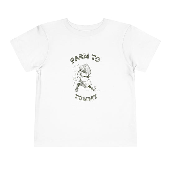 Farm to Tummy Toddler Tee – Homestead Life Shirt for Crunchy Kids Printify