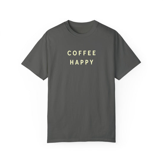 Coffee Happy Tee – Minimalist Coffee Lover Comfort Colors Shirt Printify