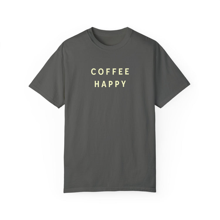 Coffee Happy Tee – Minimalist Coffee Lover Comfort Colors Shirt Printify