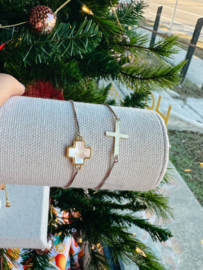 Two Tone Cross Bracelets Simply Korena
