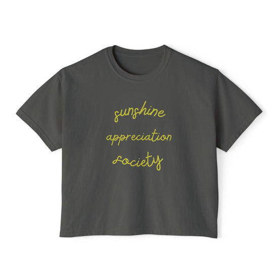 Sunshine Appreciation Society Shirt Sun Lover Gift Summer time tee spring graphic tee perfect shirt for sunny days ahead Printify